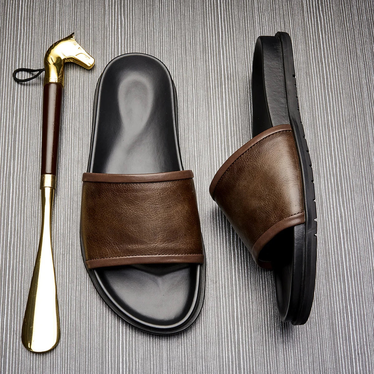 Noah™ | Luxury Leather Slides