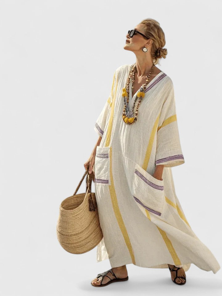 Abigail | Womens V Neck Loose Maxi Dress