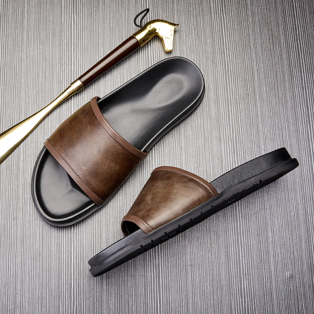 Noah™ | Luxury Leather Slides