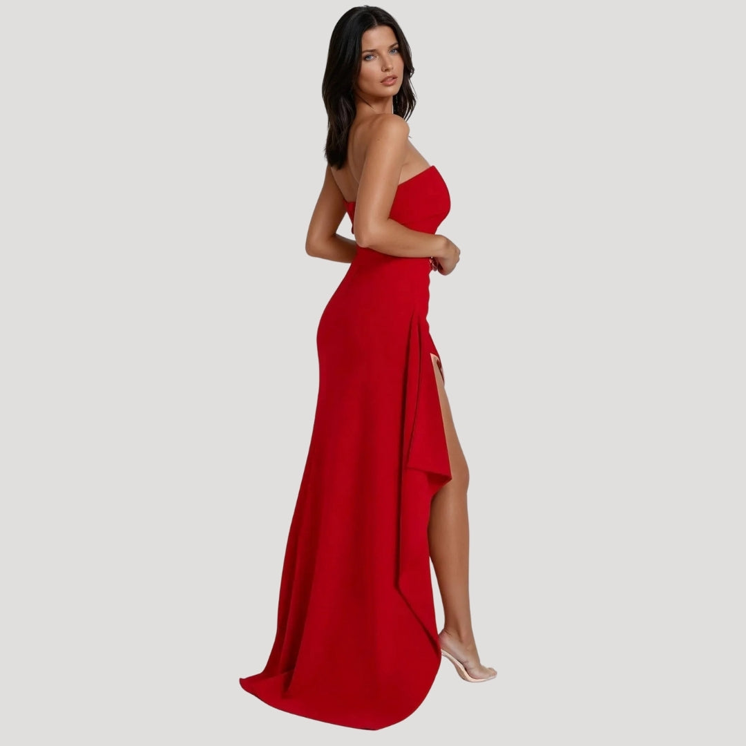 Jessica | Women’s Wedding Guest Strapless Maxi Dress