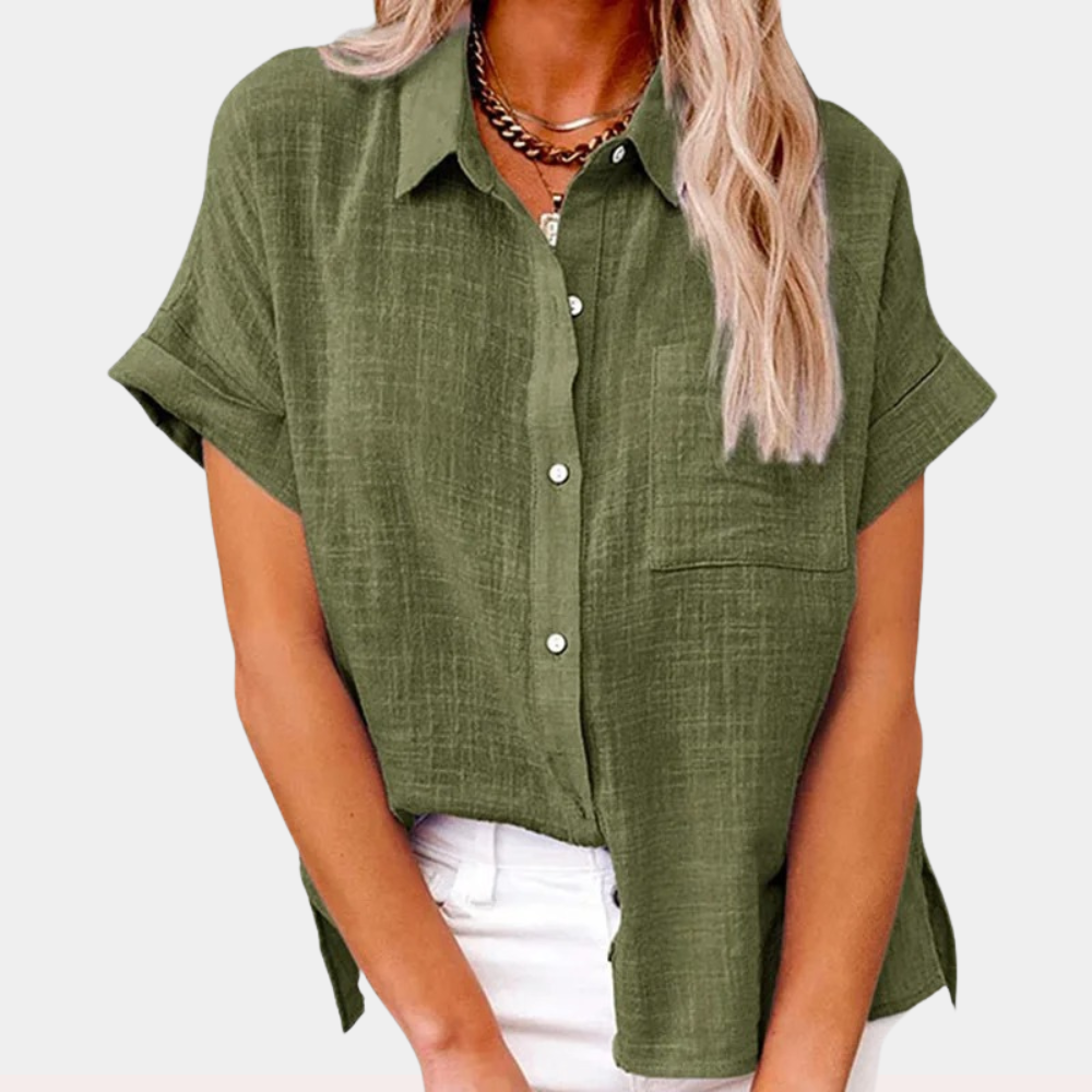Claudia™ | Lightweight Shirt with Front Pocket
