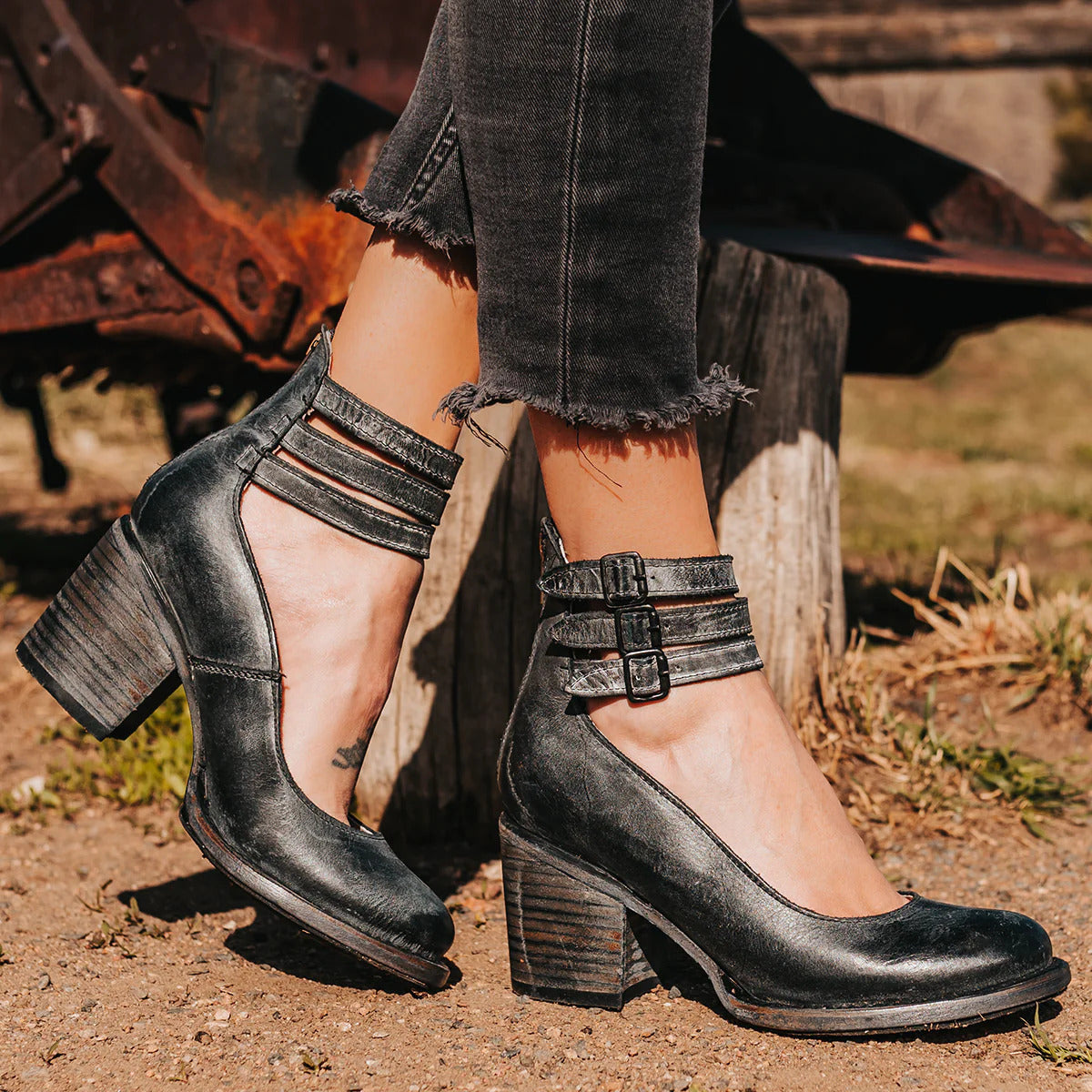 Verona | Vintage Strappy Ankle Strap Heels