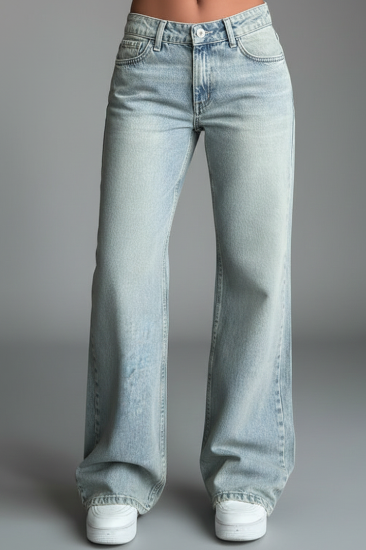 Isabella | Women’s Casual Low-Waist Straight-Leg Denim Jeans