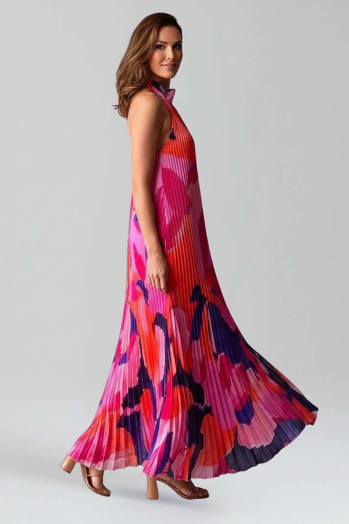 Darcey | Women’s Sleeveless Pleated Skirt Maxi Dress