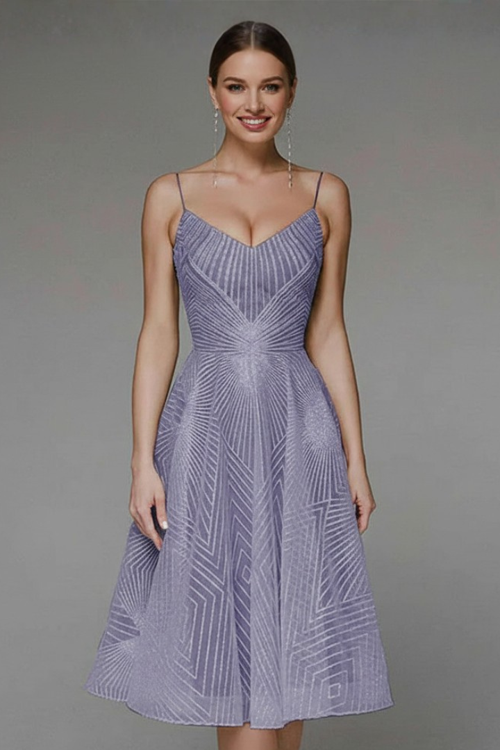 Scarlett | Women’s Spaghetti-Strap A-Line Skirt Midi Dress