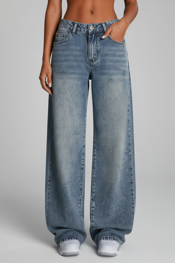 Hannah | Women’s Relaxed Wide-Leg Denim Jeans