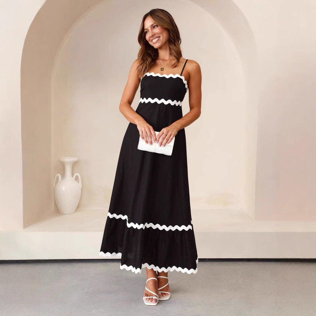 Margaret | Women’s A Line Maxi Dress Spaghetti Straps