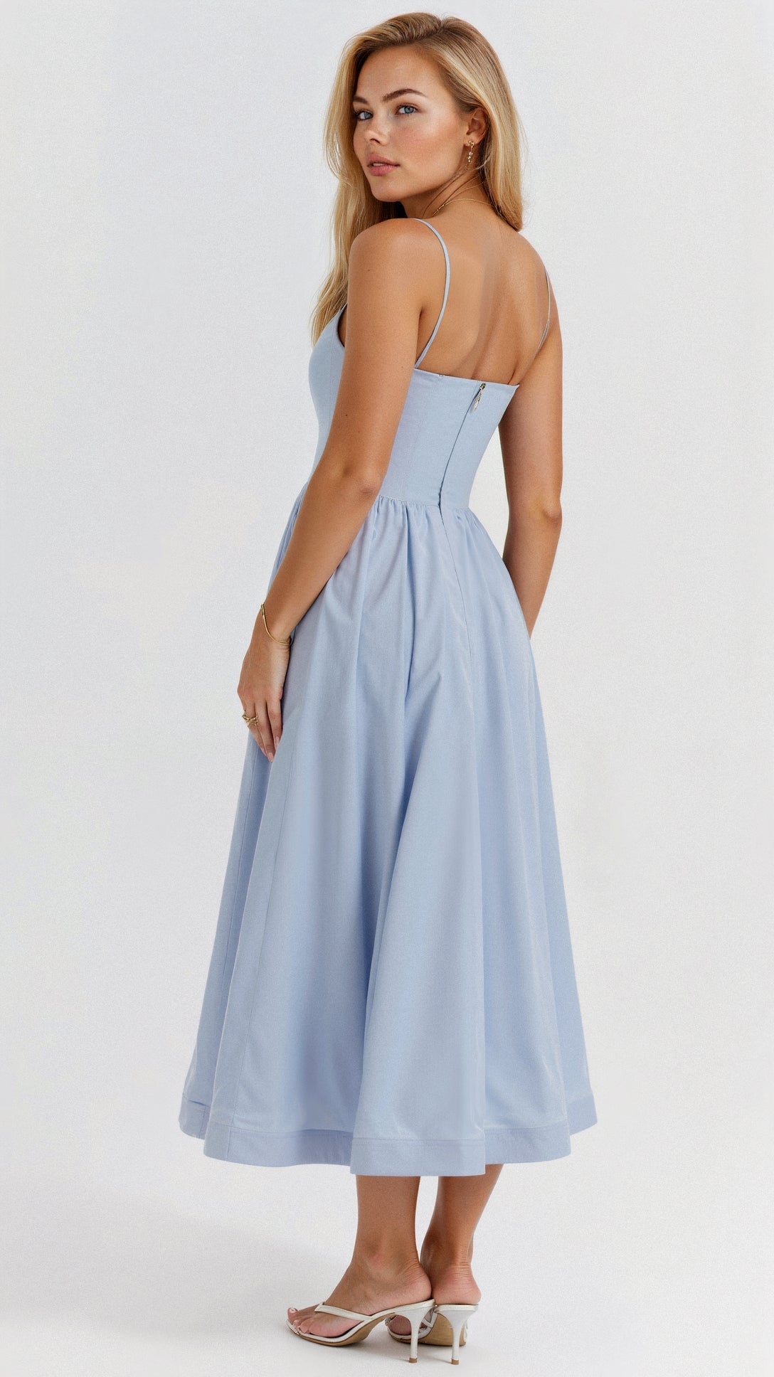 Mary | Women’s A Line Midi Dress Ascot Style