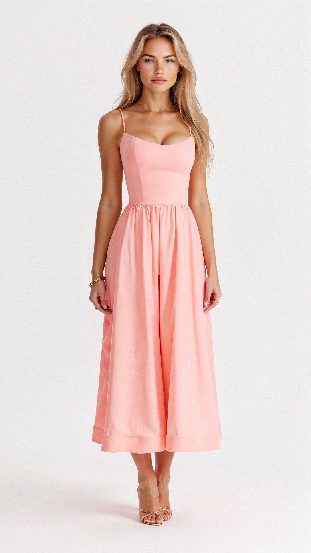 Mary | Women’s A Line Midi Dress Ascot Style