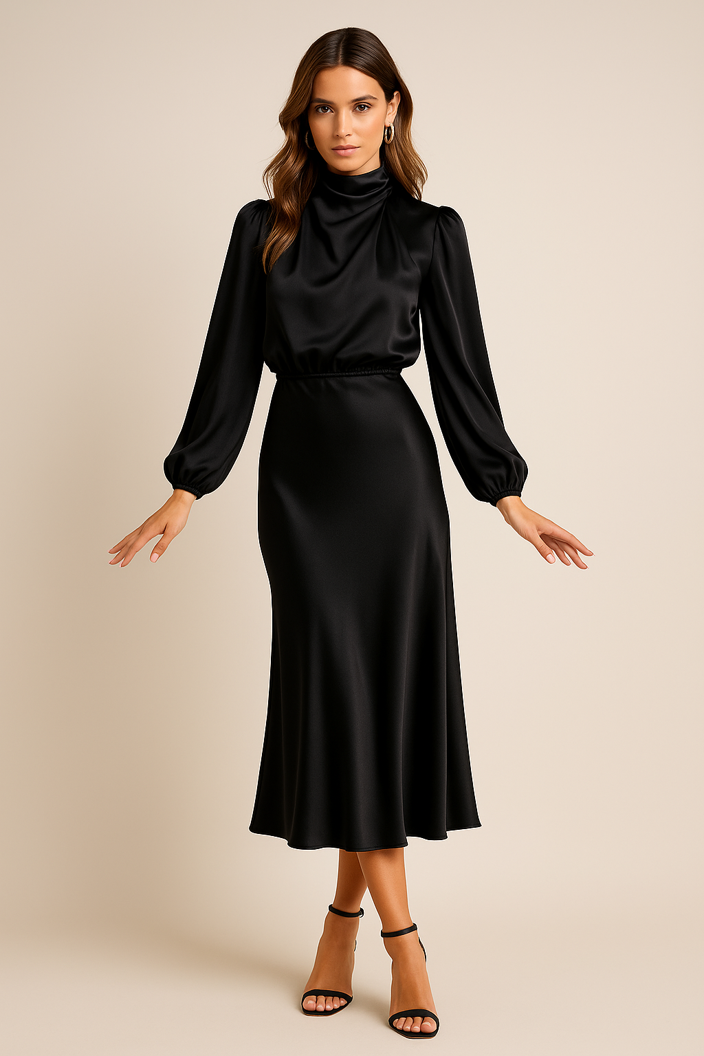 Jasmine | Women’s High Neck Midi Dress Style
