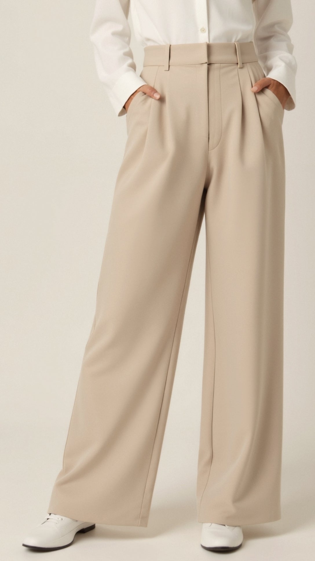 Elsie | Women’s High Waisted Wide Leg Trousers