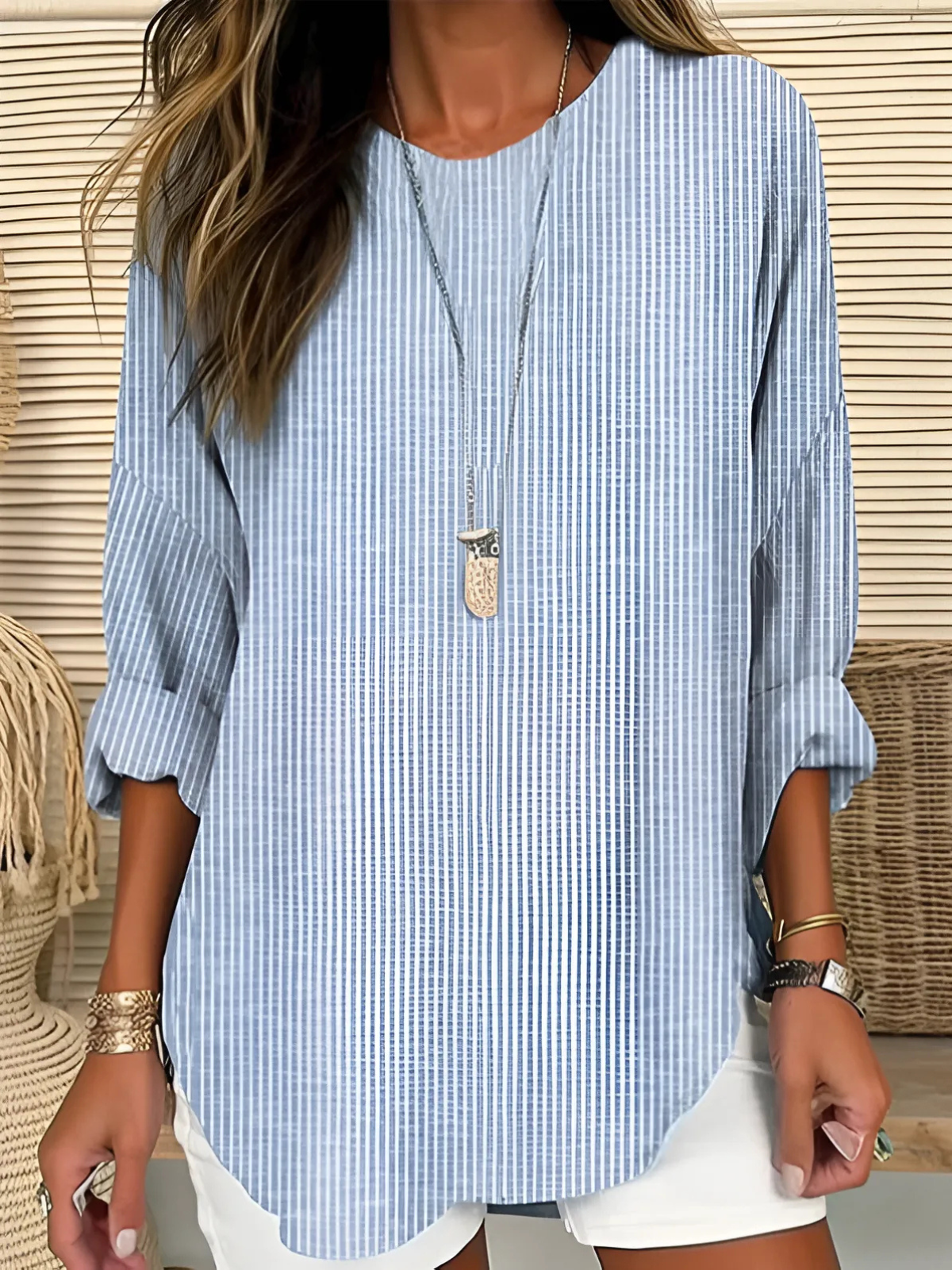 Cecilia™ | Trendy Striped Blouse