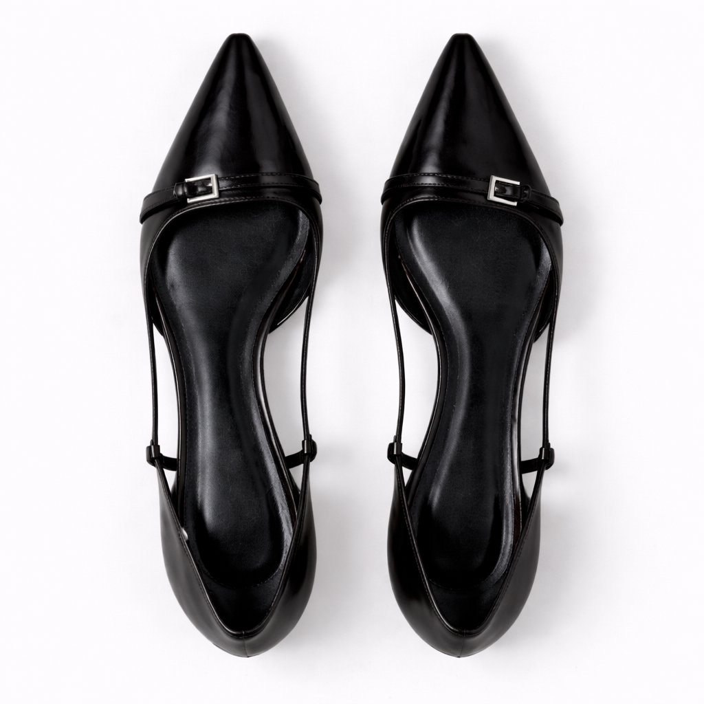 Women’s Patent Slingback Heels — Elegant Pointed Toe