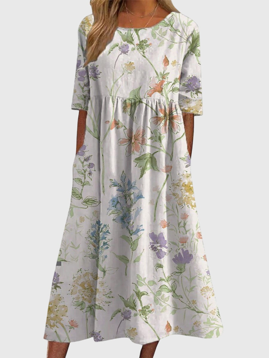 Ruby | Womens Vintage Floral Midi Dress