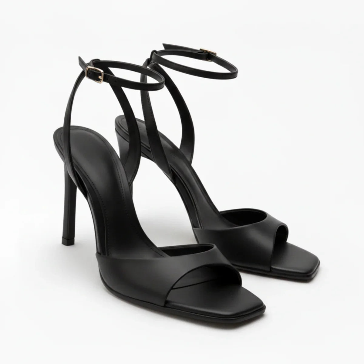 Women’s High Heel summer Sandals – Square Toe Ankle Strap Fit