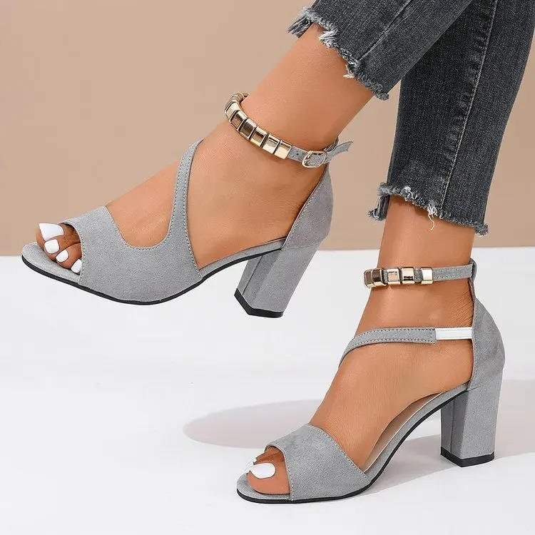 Camille | Women's Ankle Strap Block Heel Sandals