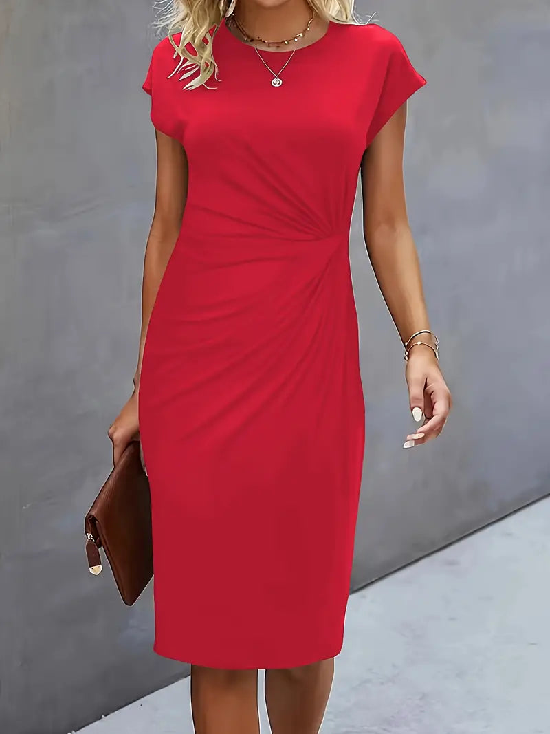 Katie | Women’s Classic Short Sleeve Bodycon Dress