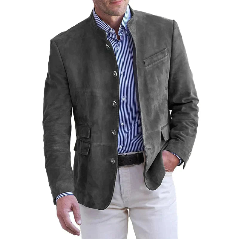 Ben | Men’s Tailored Lightweight Mandarin Collar Blazer