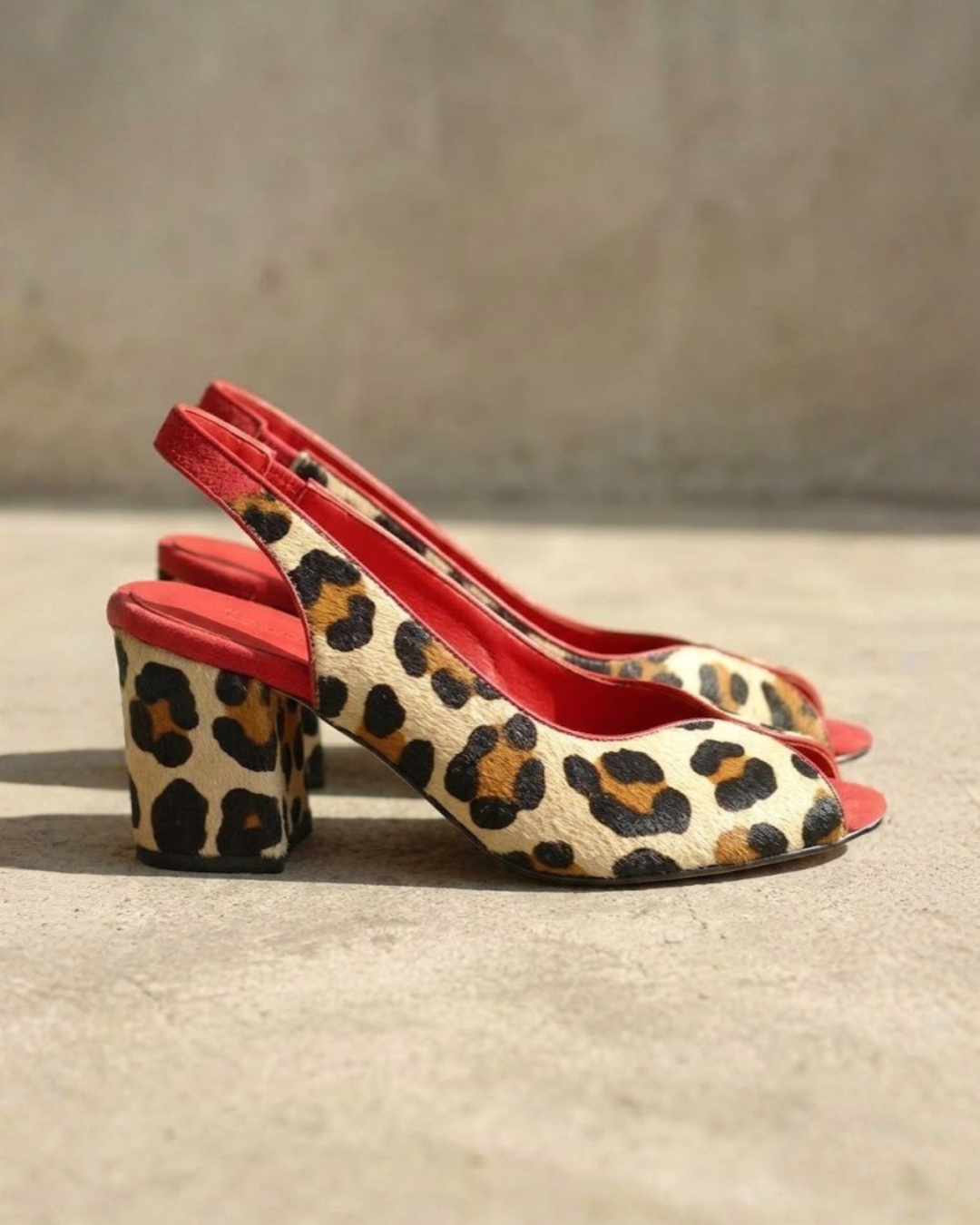 Francesca | Women's Leopard Print Block Heel Sandals
