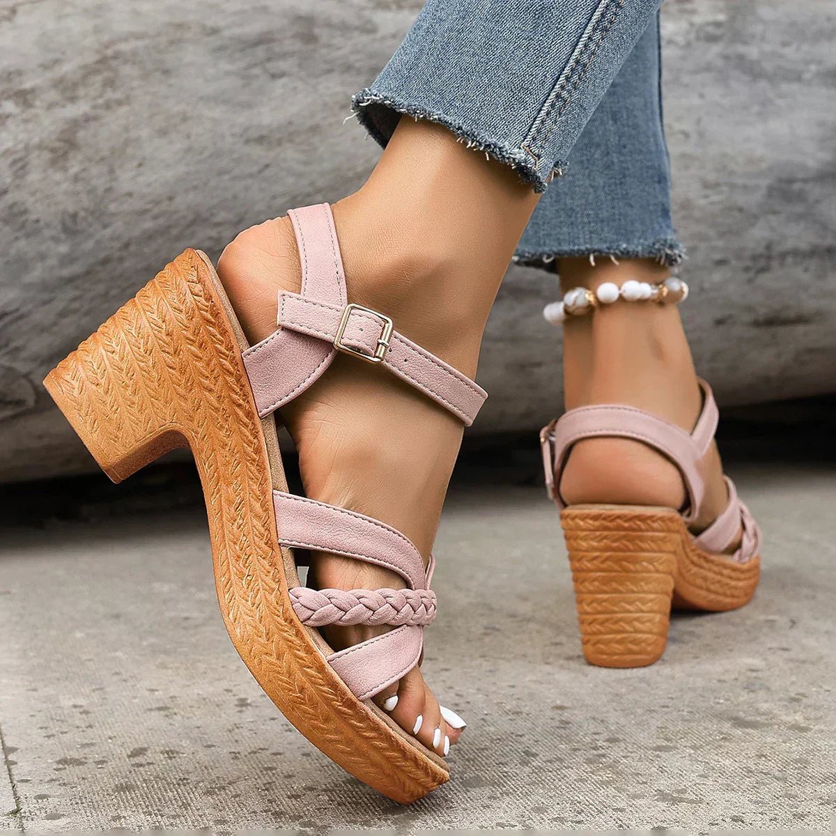 Freya | Women's Braided Platform Sandal
