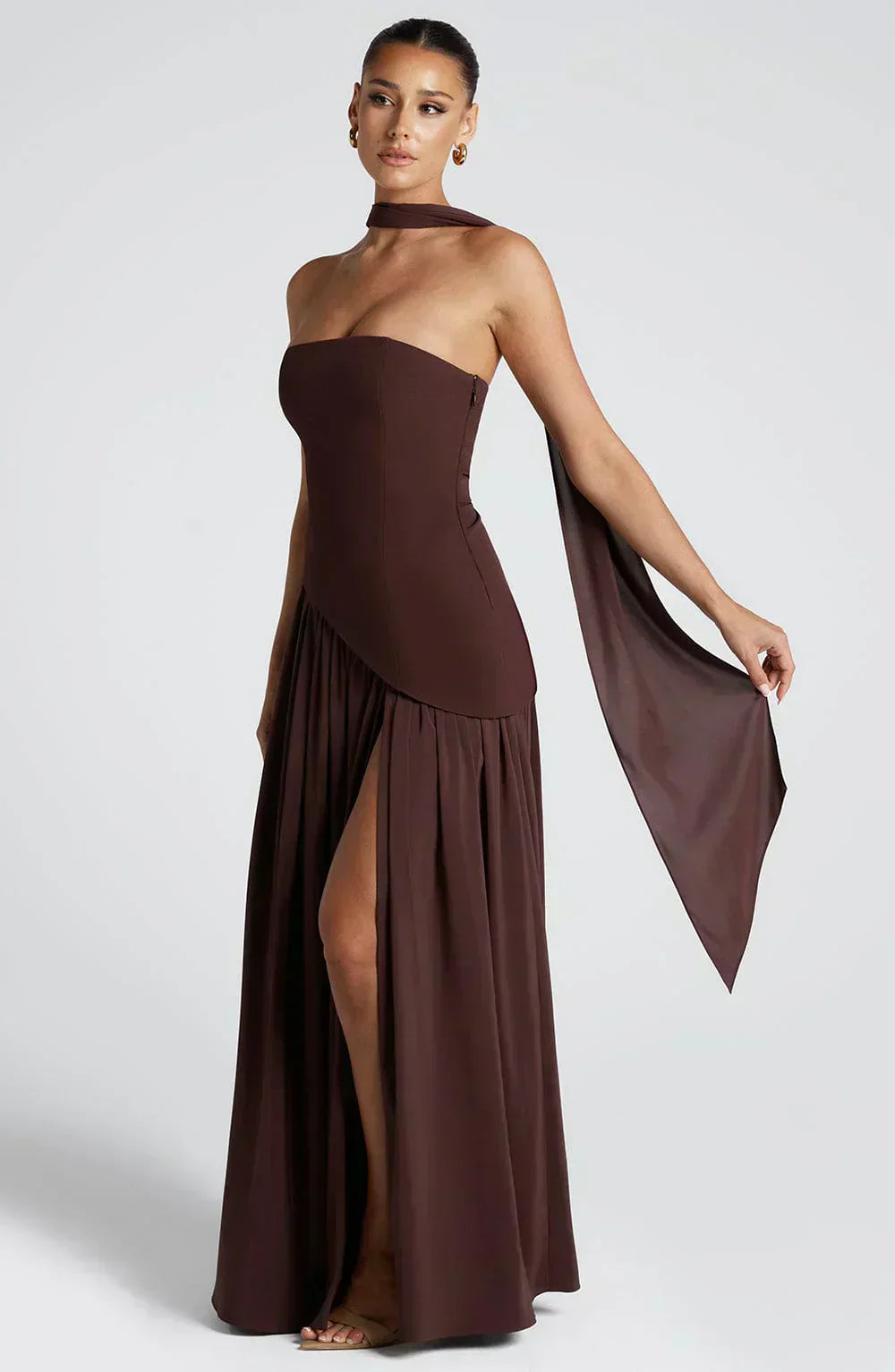 Julia | Women Wedding Guest Asymmetric Maxi Dress