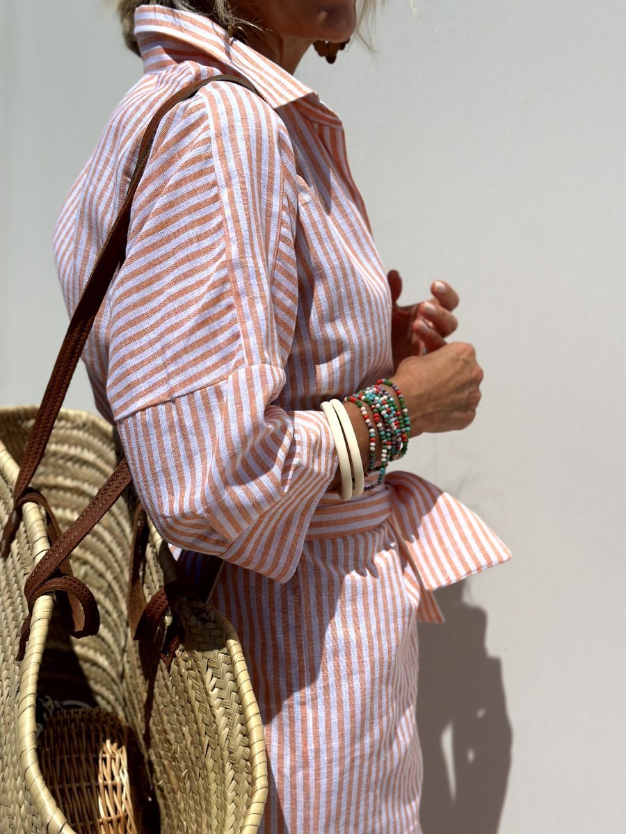 Jessica | Women’s Striped Button Down Shirt Dress