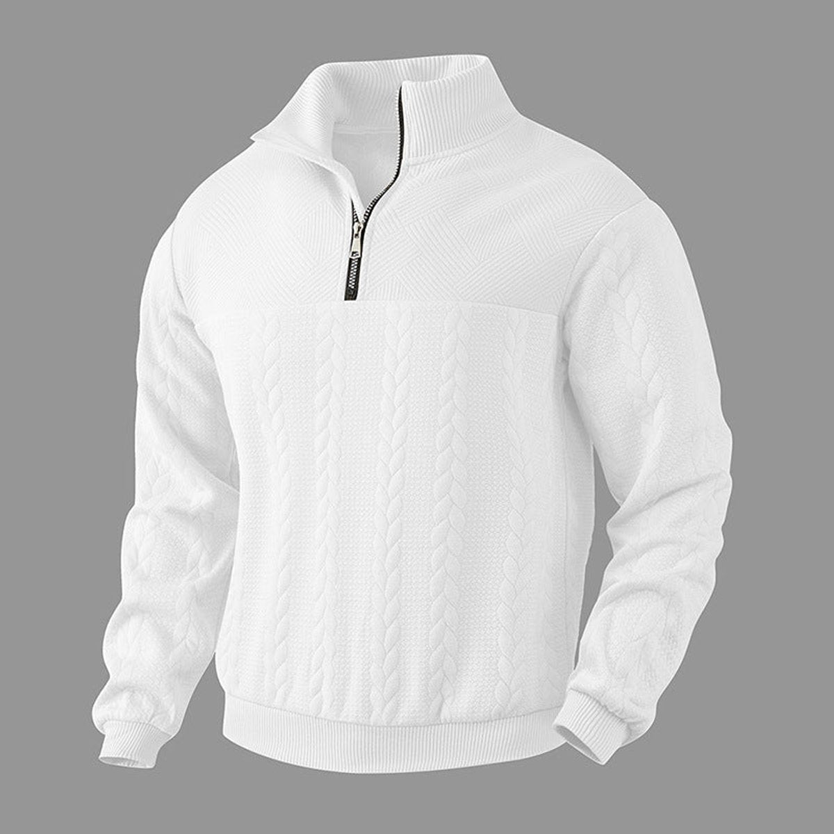Noah | Men's Cable Knit Sweater Quarter-Zip Pullover Jumper