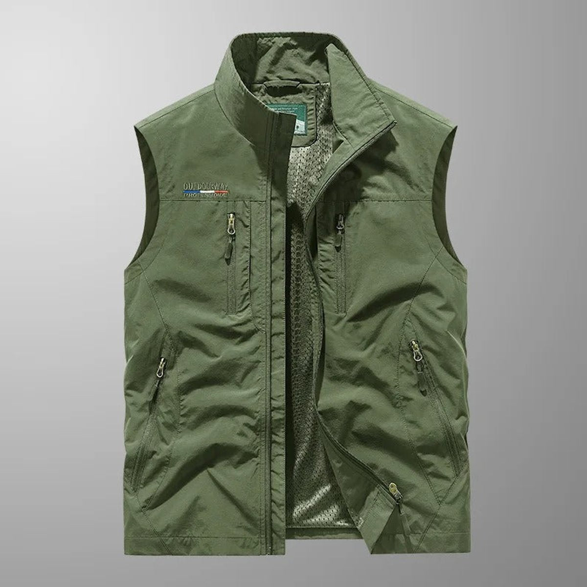George | Mens Gilet Lightweight Breathable Multi-Pocket Outdoor Vest