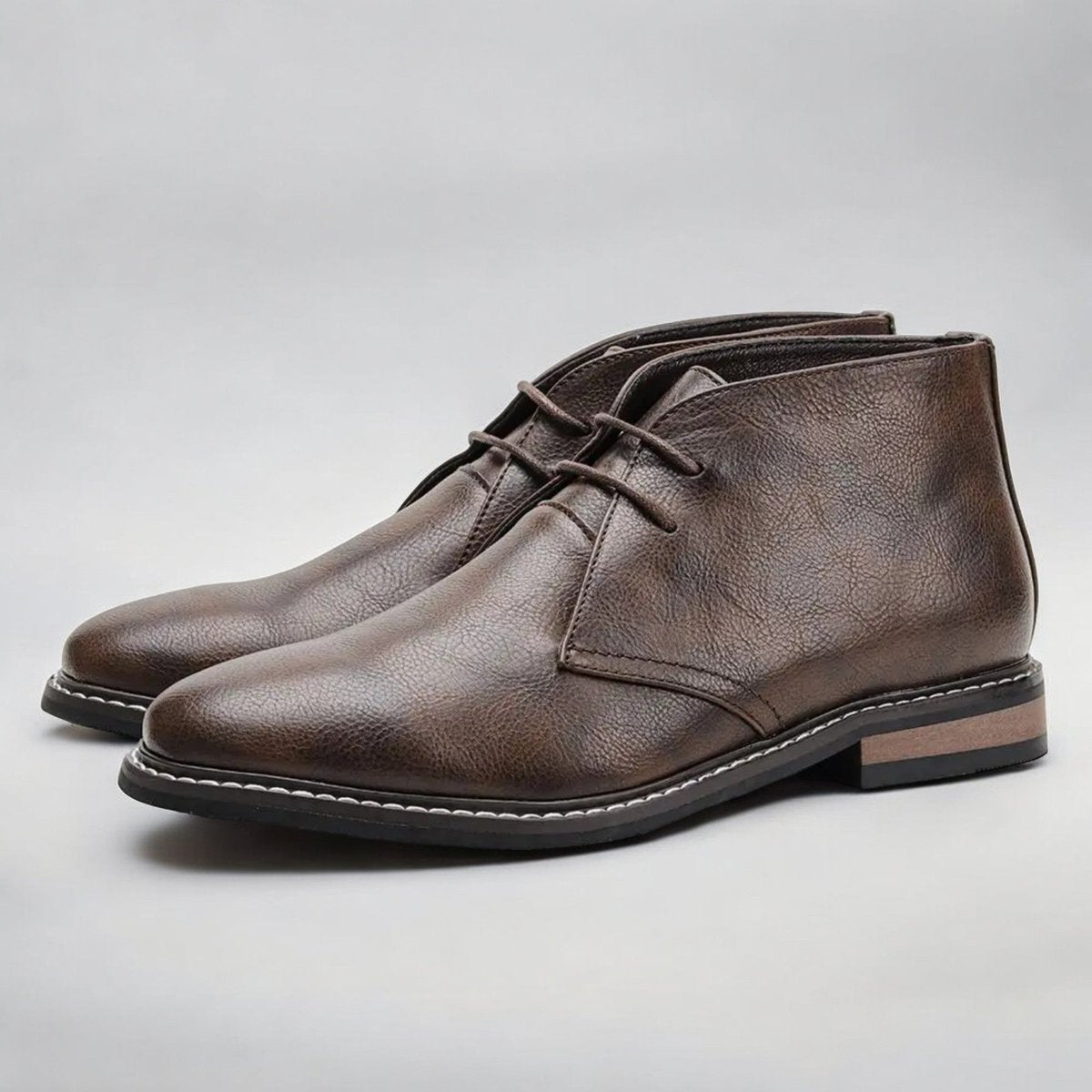 Noah | Men's Lace-Up Chukka Boots Ankle Faux Leather