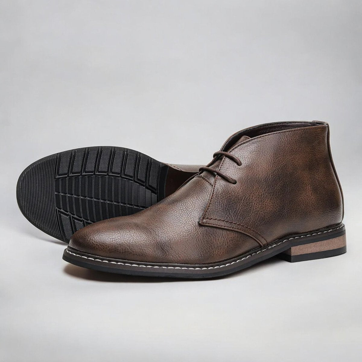 Noah | Men's Lace-Up Chukka Boots Ankle Faux Leather