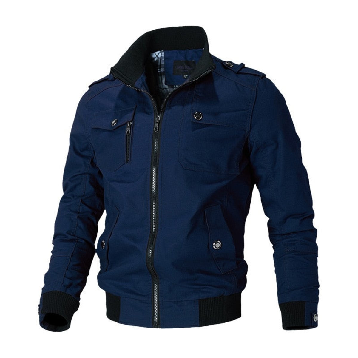 Theo | Men's Military-Style Zip-Up Mens Bomber Jacket Multi-Pocket