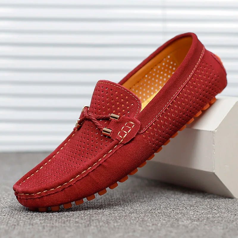 Alfie | Men's Perforated Suede Slip-On Loafers