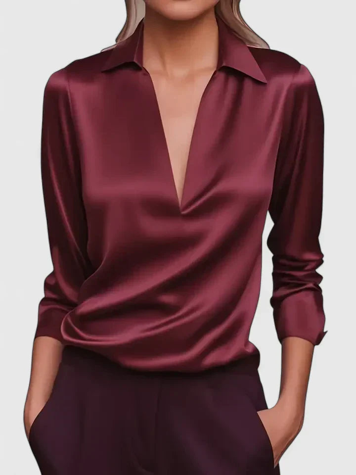 Persephone | Women's Collared Long Sleeve Blouse