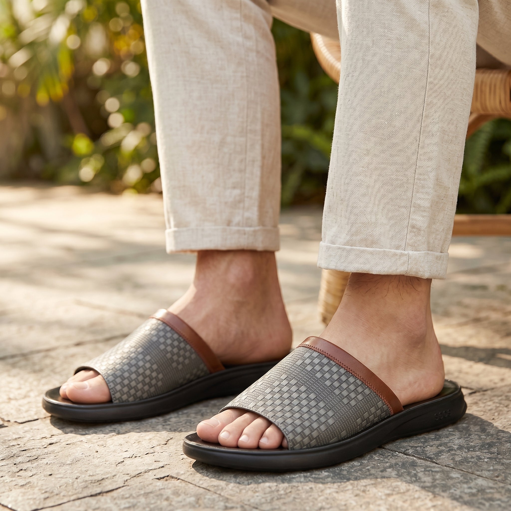 Noah™ | Leather Slide Sandals for Men