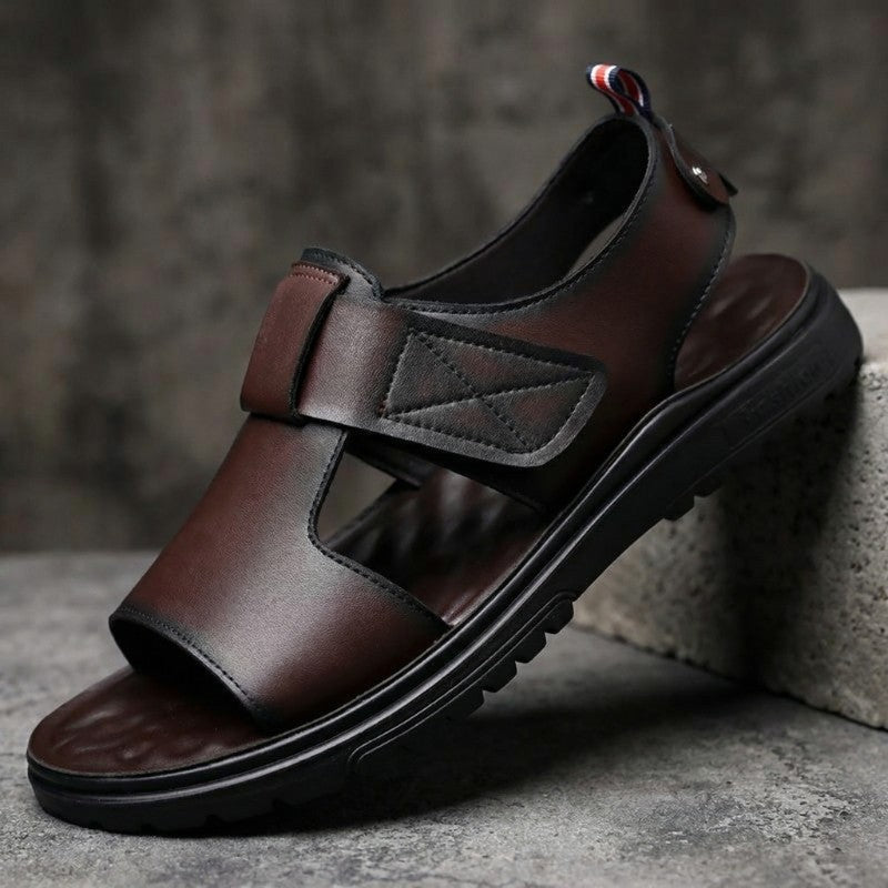 Noah™ | Leather Open Toe Fisherman Sandals