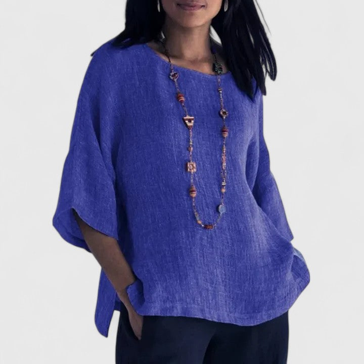 Serena | Women's Round Neck 3/4 Sleeve Blouse