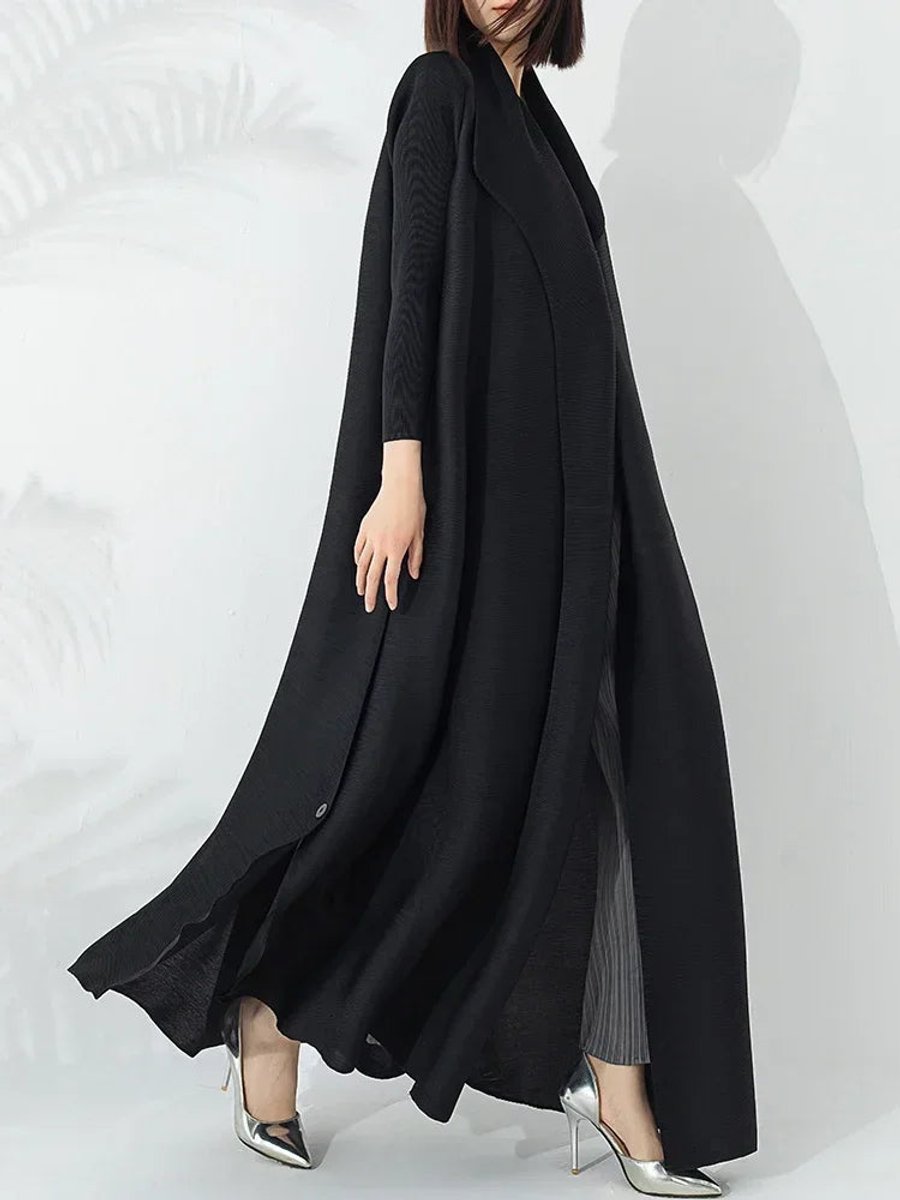 Freya | Women's Belted A-Line Longline Coat Jacket