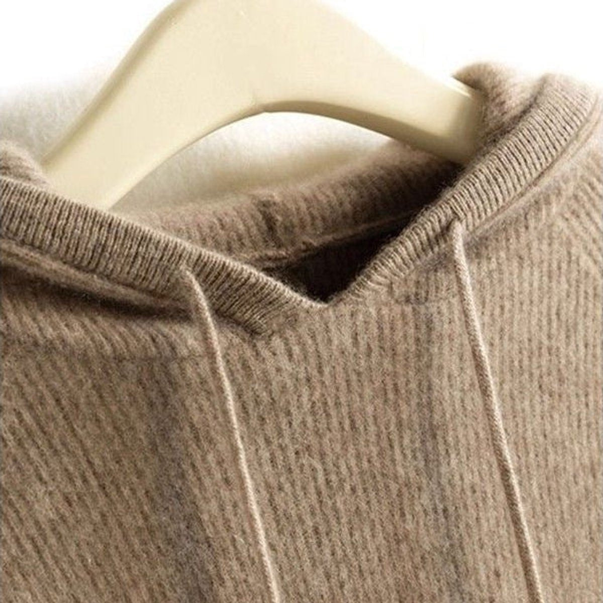 Ivy | Women's Cashmere Mink Hooded Knit Jumper Drawstring Pullover