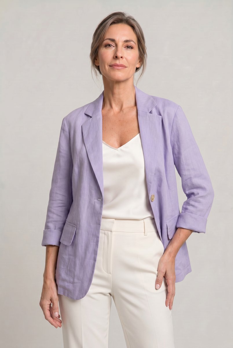 Sienna | Women's Coat Style Lightweight Single-Button Relaxed Blazer