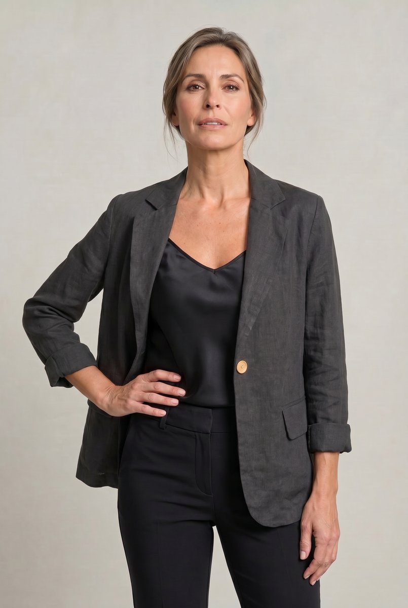 Sienna | Women's Coat Style Lightweight Single-Button Relaxed Blazer