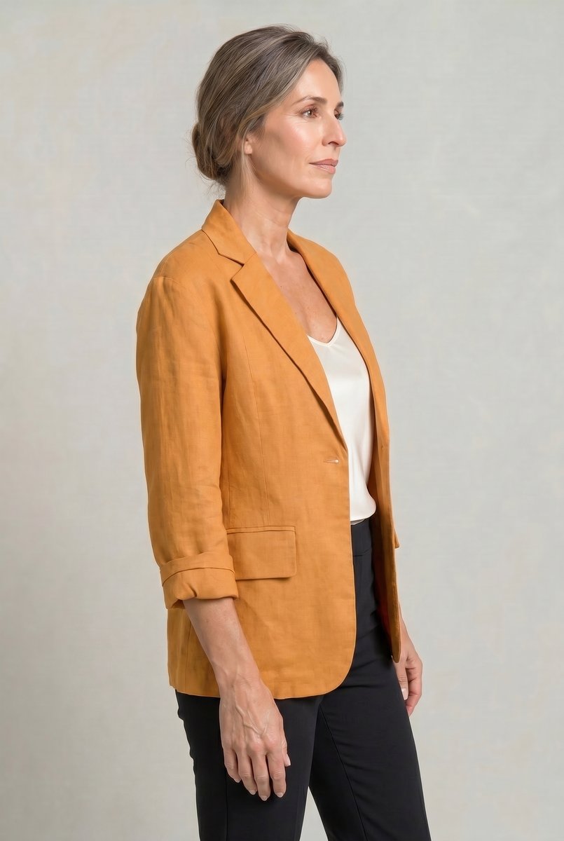 Sienna | Women's Coat Style Lightweight Single-Button Relaxed Blazer