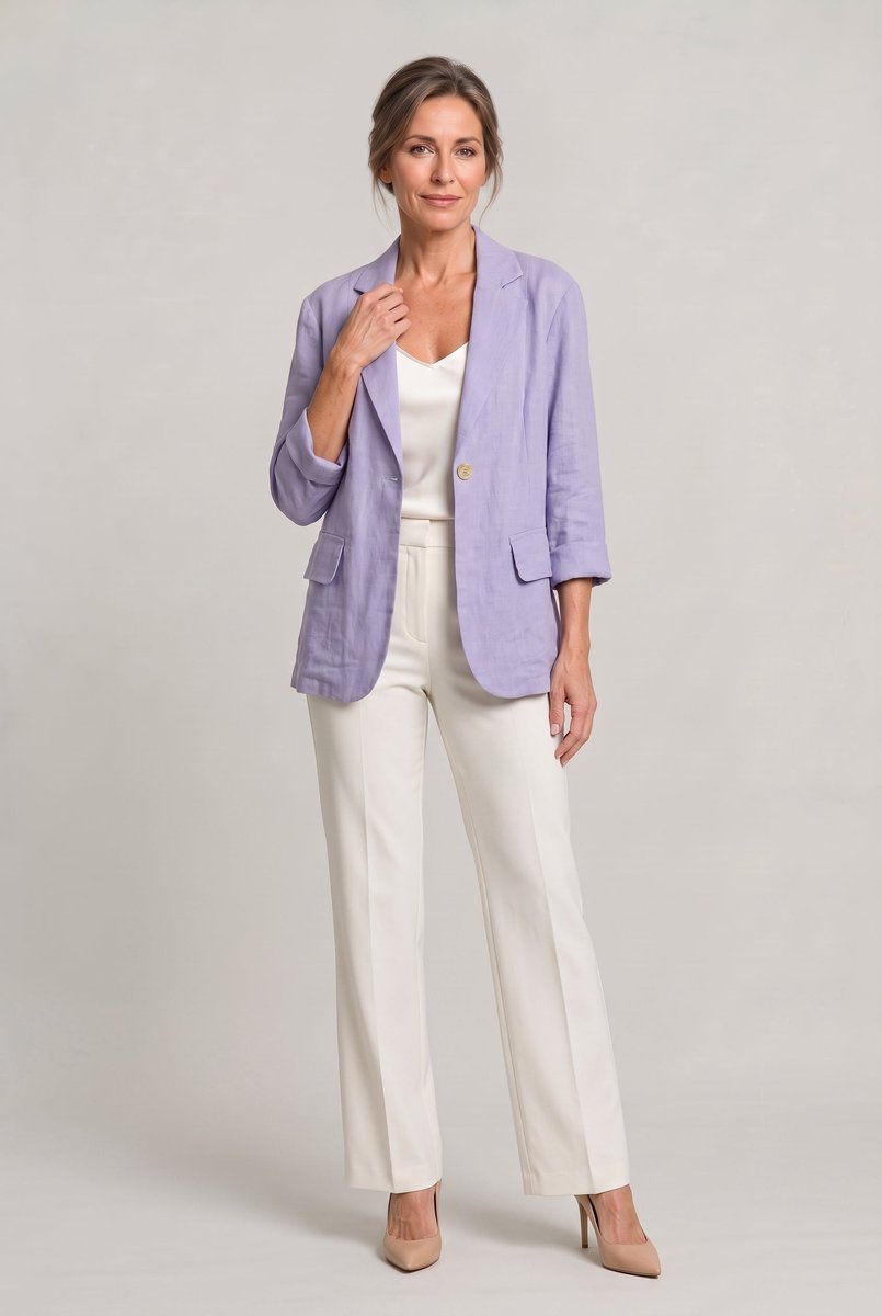 Sienna | Women's Coat Style Lightweight Single-Button Relaxed Blazer