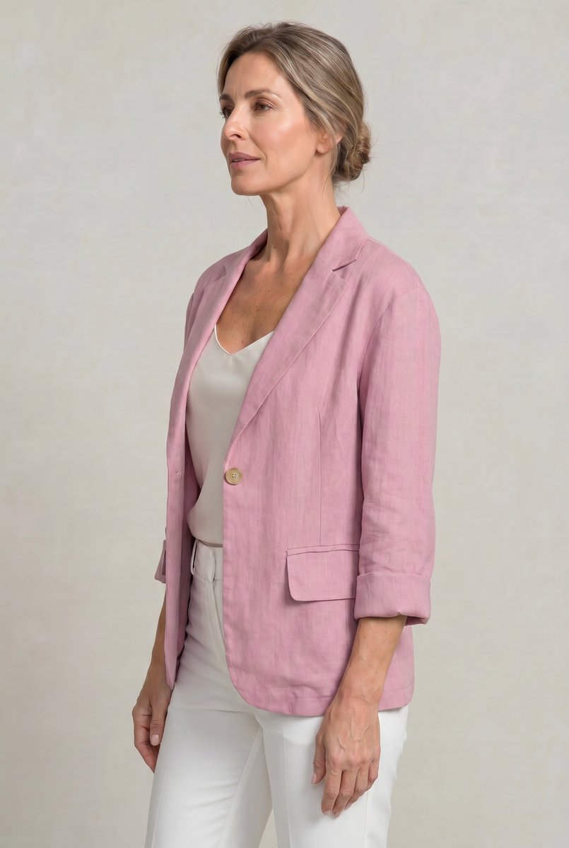Sienna | Women's Coat Style Lightweight Single-Button Relaxed Blazer