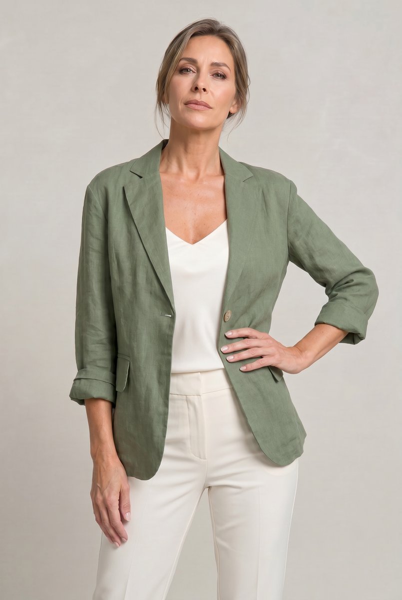 Sienna | Women's Coat Style Lightweight Single-Button Relaxed Blazer