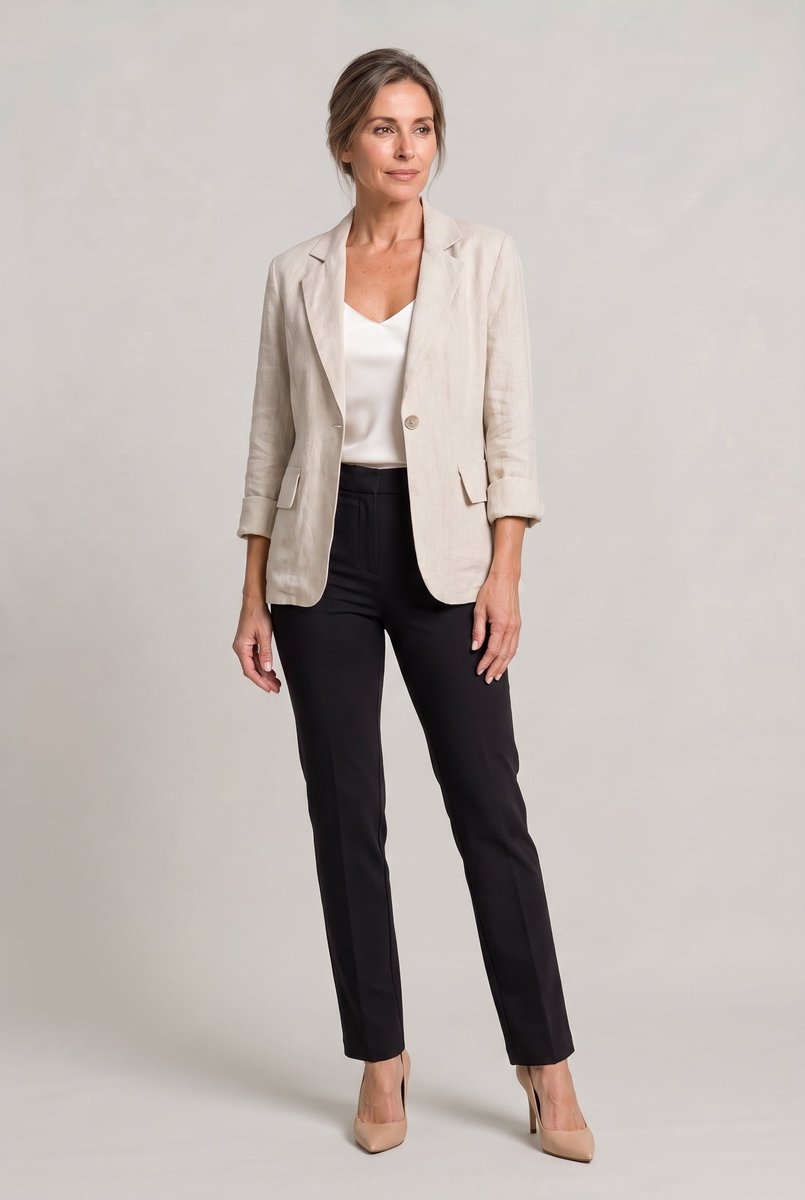 Sienna | Women's Coat Style Lightweight Single-Button Relaxed Blazer