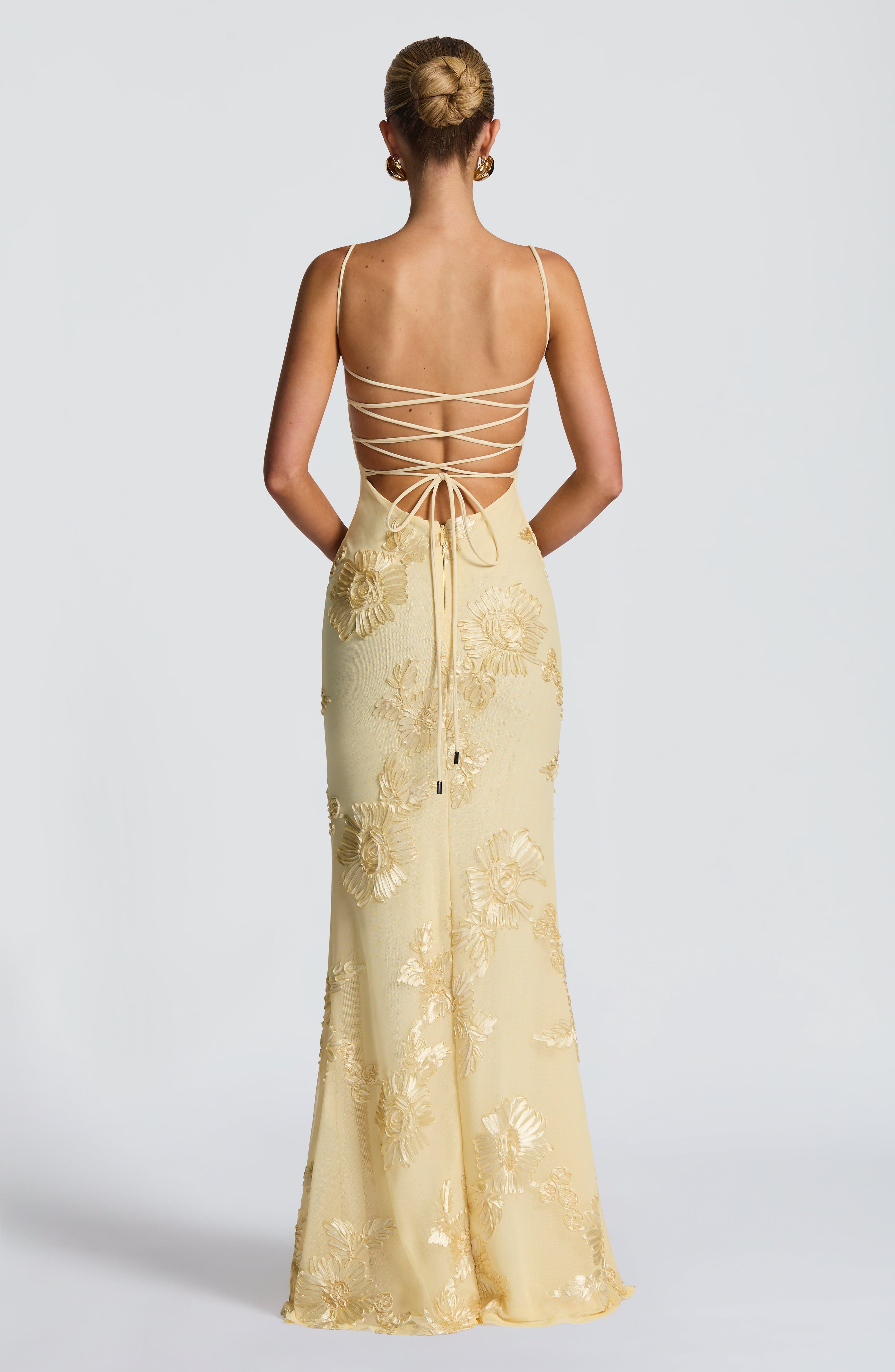 Women's Formal Floral Embroidered Maxi Dress