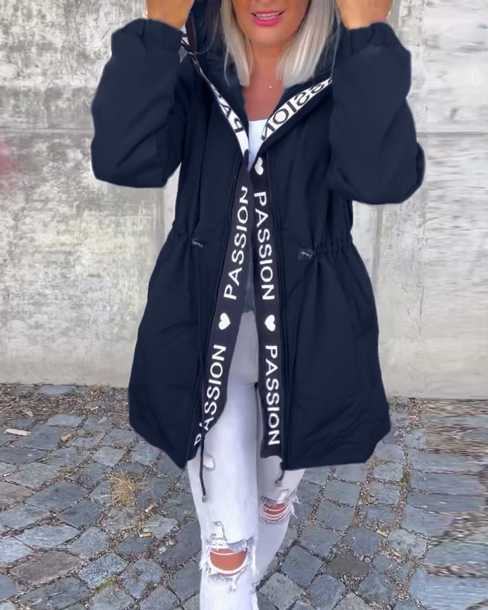 Sophie | Women's Hooded Drawstring Relaxed-Fit Midi Coat