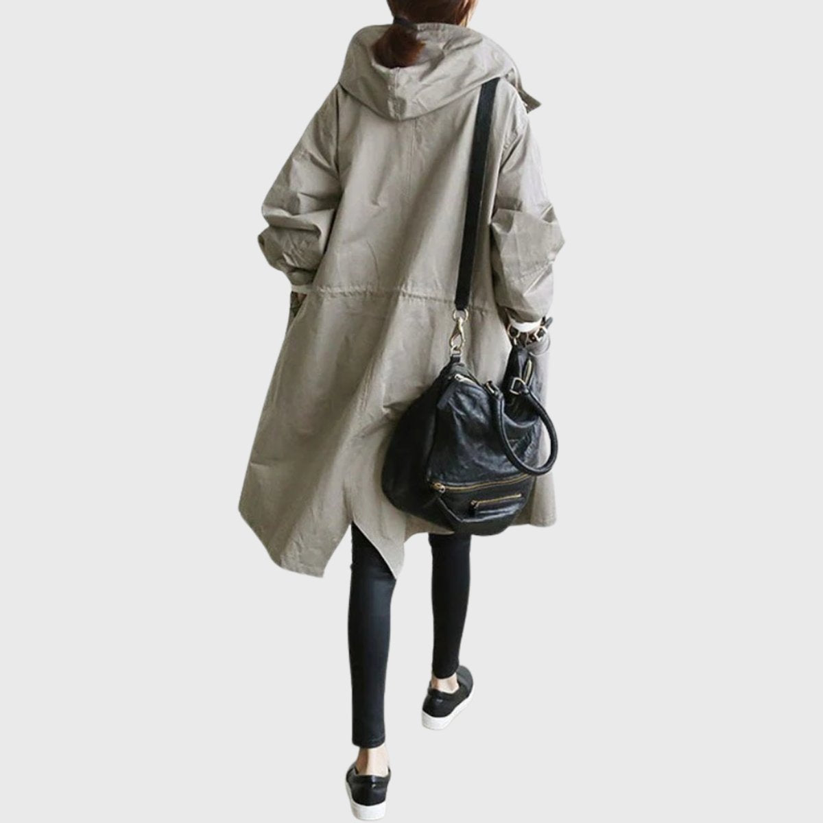 Ella | Women's Hooded Water-Repellent Oversized Long Trench Coat