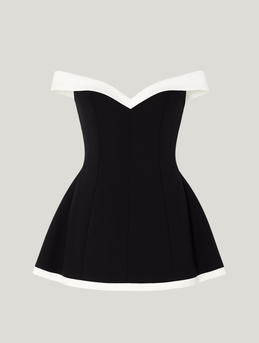 Emily | Women's Off-Shoulder Sweetheart Fit-and-Flare Mini Party Dress