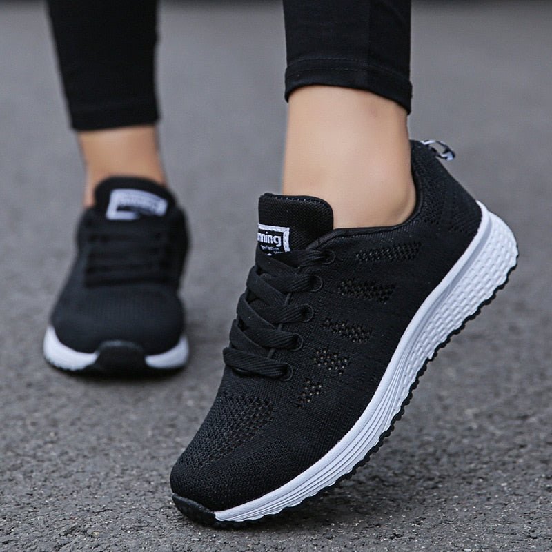 Amelia | Women's Orthopedic Wide-Fit Lace-Up Mesh Knit Trainers
